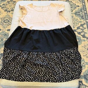 Stylish Black, White and Pink Dress